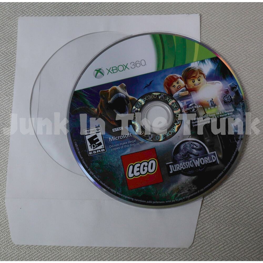 LEGO Jurassic World video game disc Xbox 360